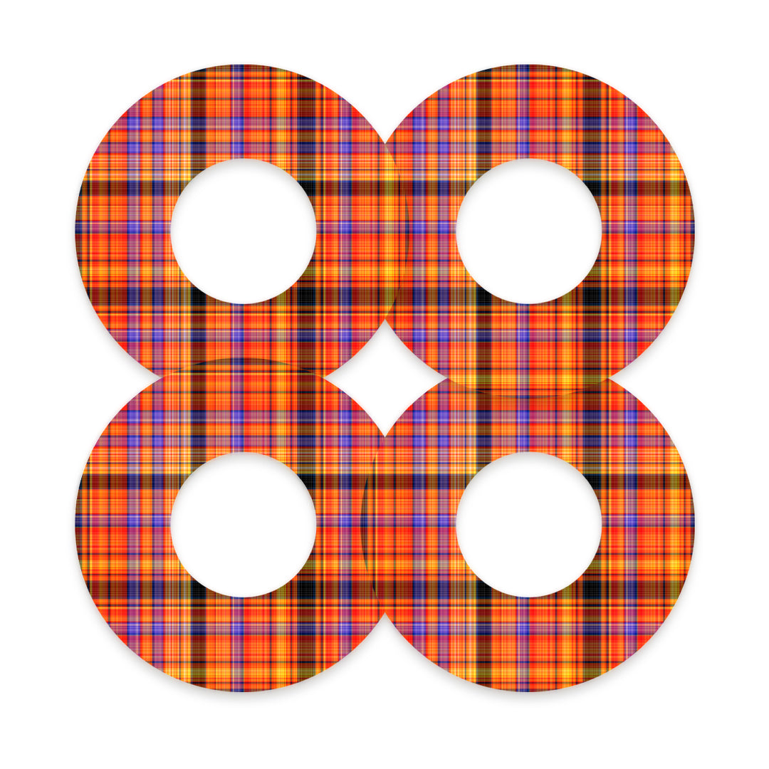 Pumpkin Plaid Freestyle Libre 2 Patch Tape - Pump Peelz