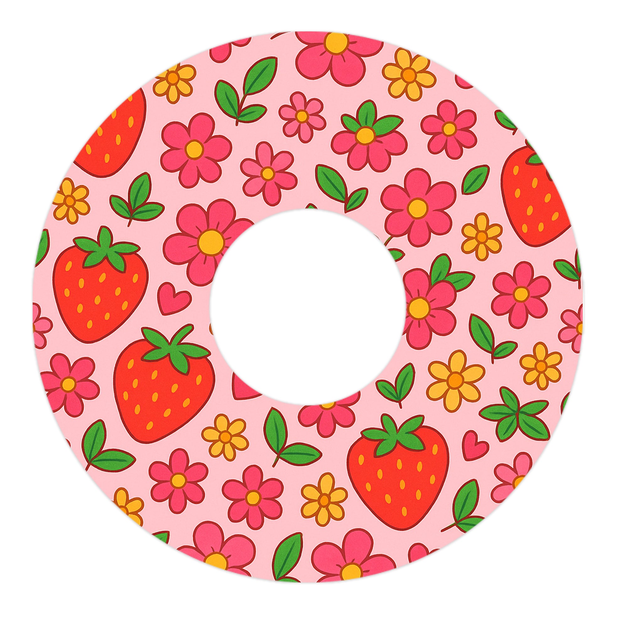 Strawberry Garden FreeStyle Libre 3 Plus & Lingo  Patch Tape - Pump Peelz