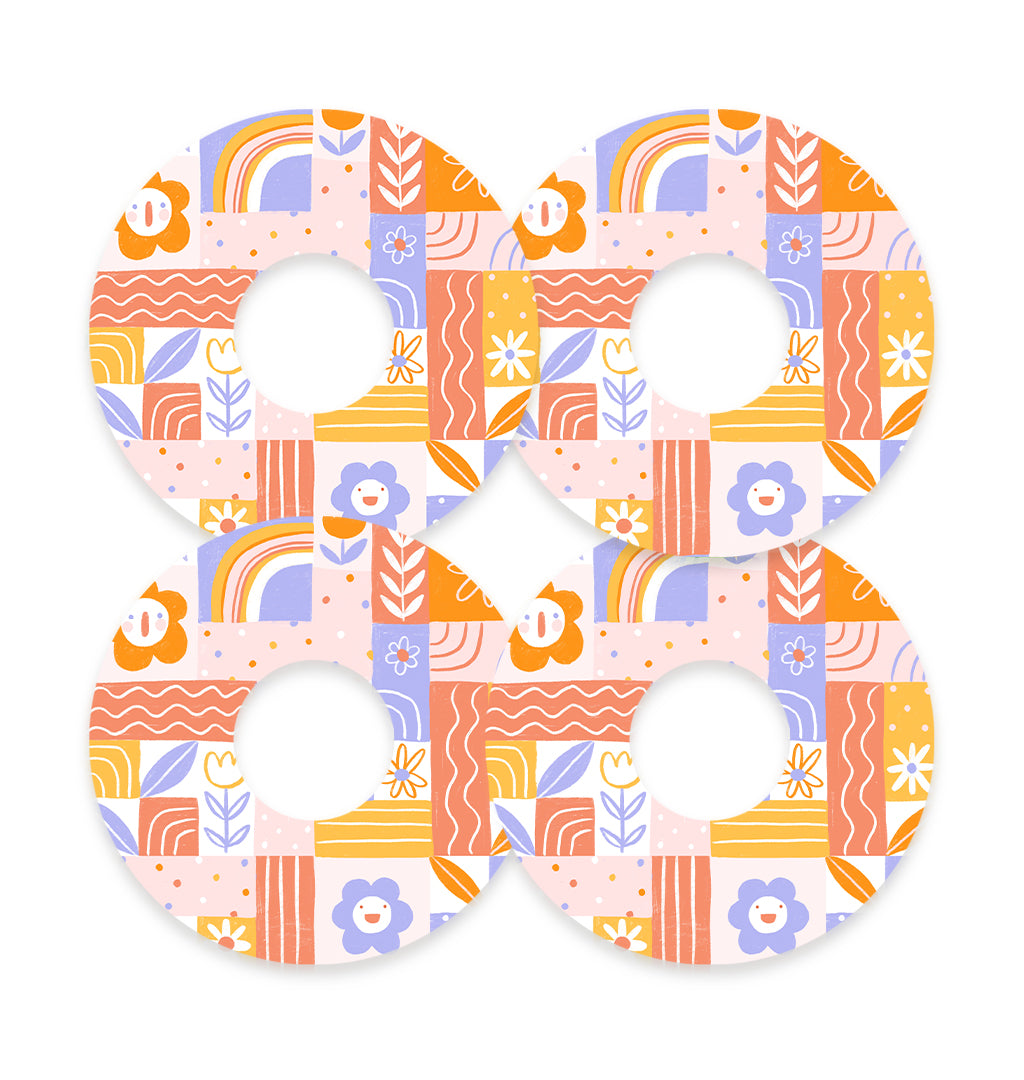 Wildflower Doodle FreeStyle Libre 3 Plus & Lingo  Patch Tape - Pump Peelz