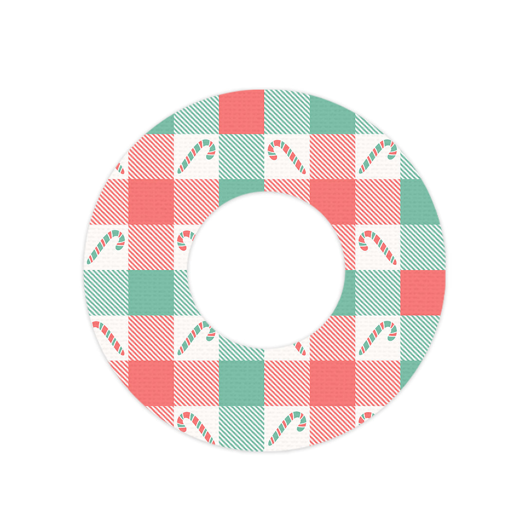 Peppermint Plaid Freestyle Libre 2 Patch Tape - Pump Peelz