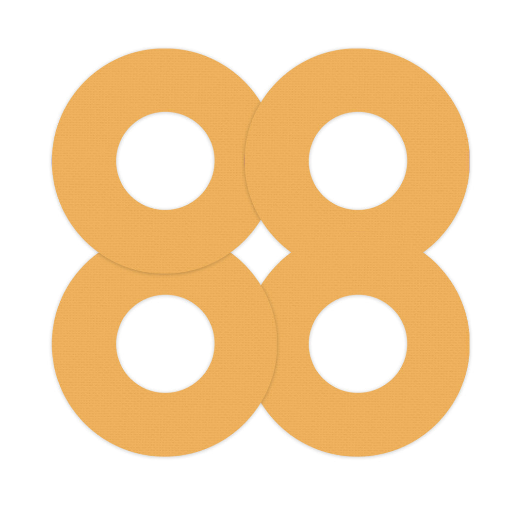 Solid Color Mustard Freestyle Libre 2 Patch Tape - Pump Peelz