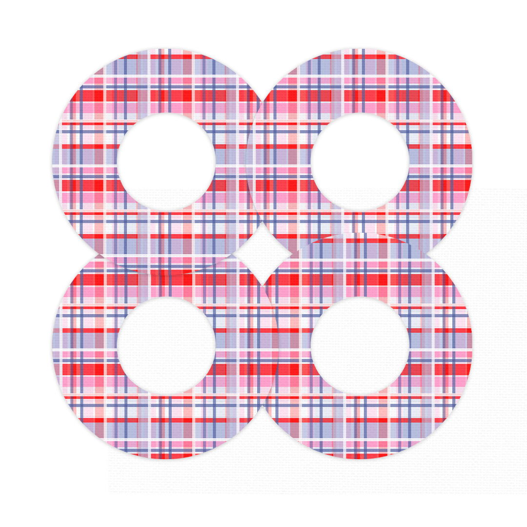 Party Plaid Freestyle Libre 2 Patch Tape - Pump Peelz