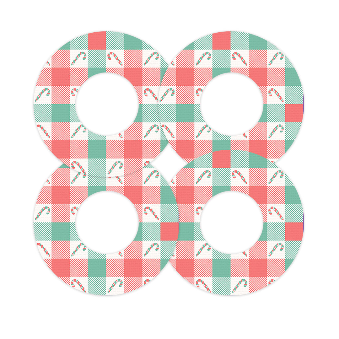 Peppermint Plaid Freestyle Libre 2 Patch Tape - Pump Peelz