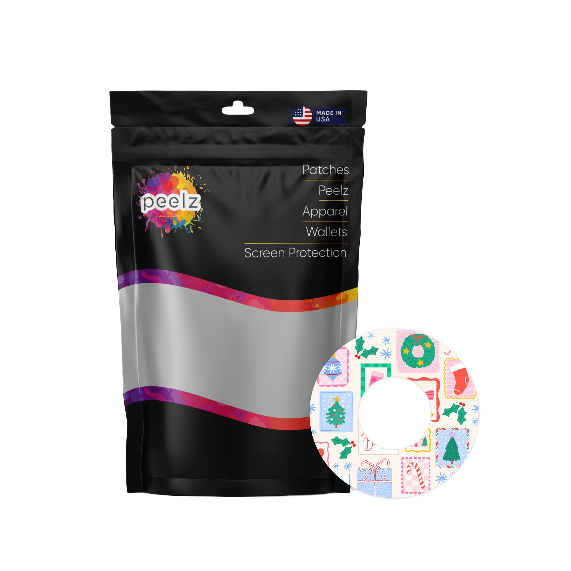 Holiday Greetings Freestyle Libre 2 Patch Tape - Pump Peelz