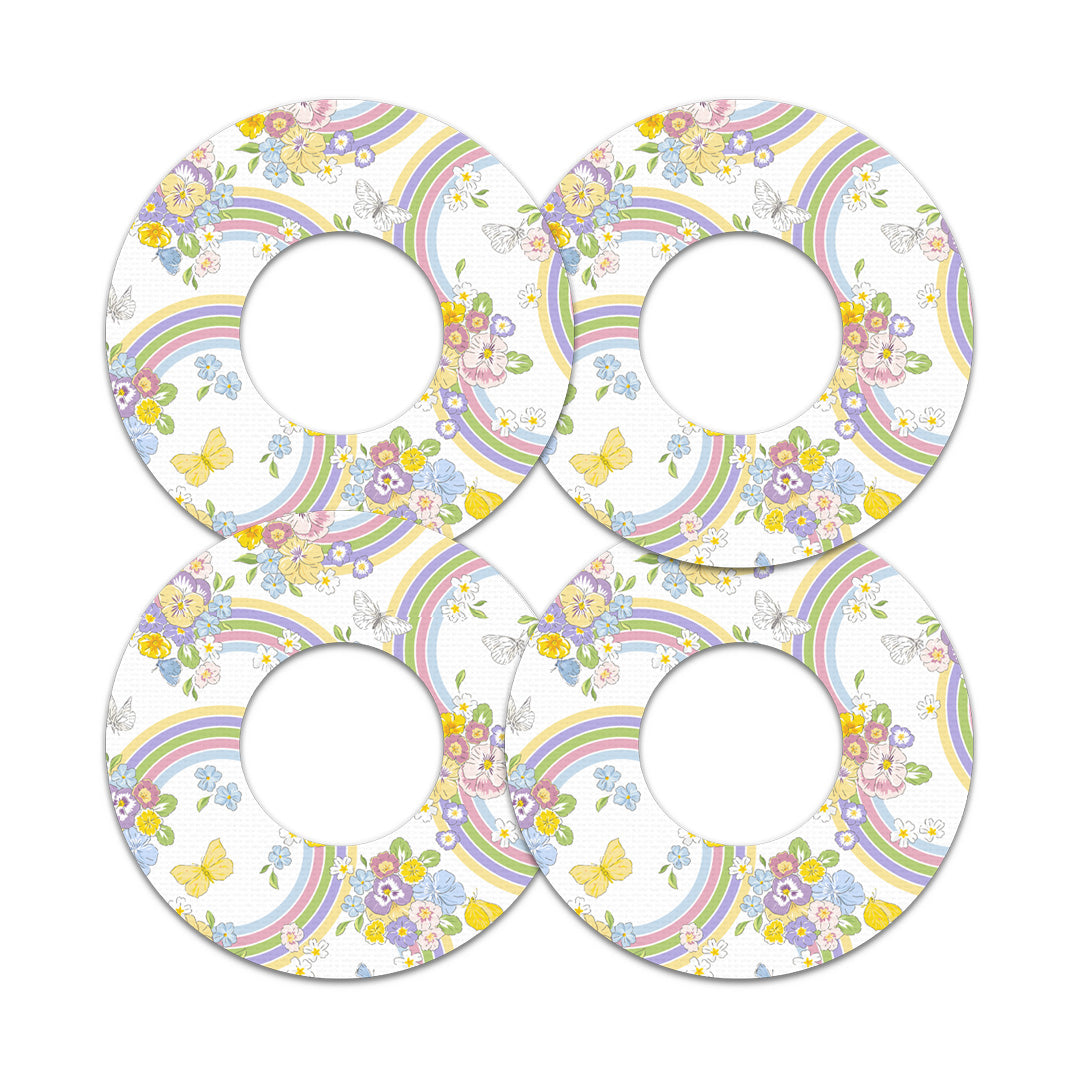 Rainbow Blooms Freestyle Libre 2 Patch Tape - Pump Peelz