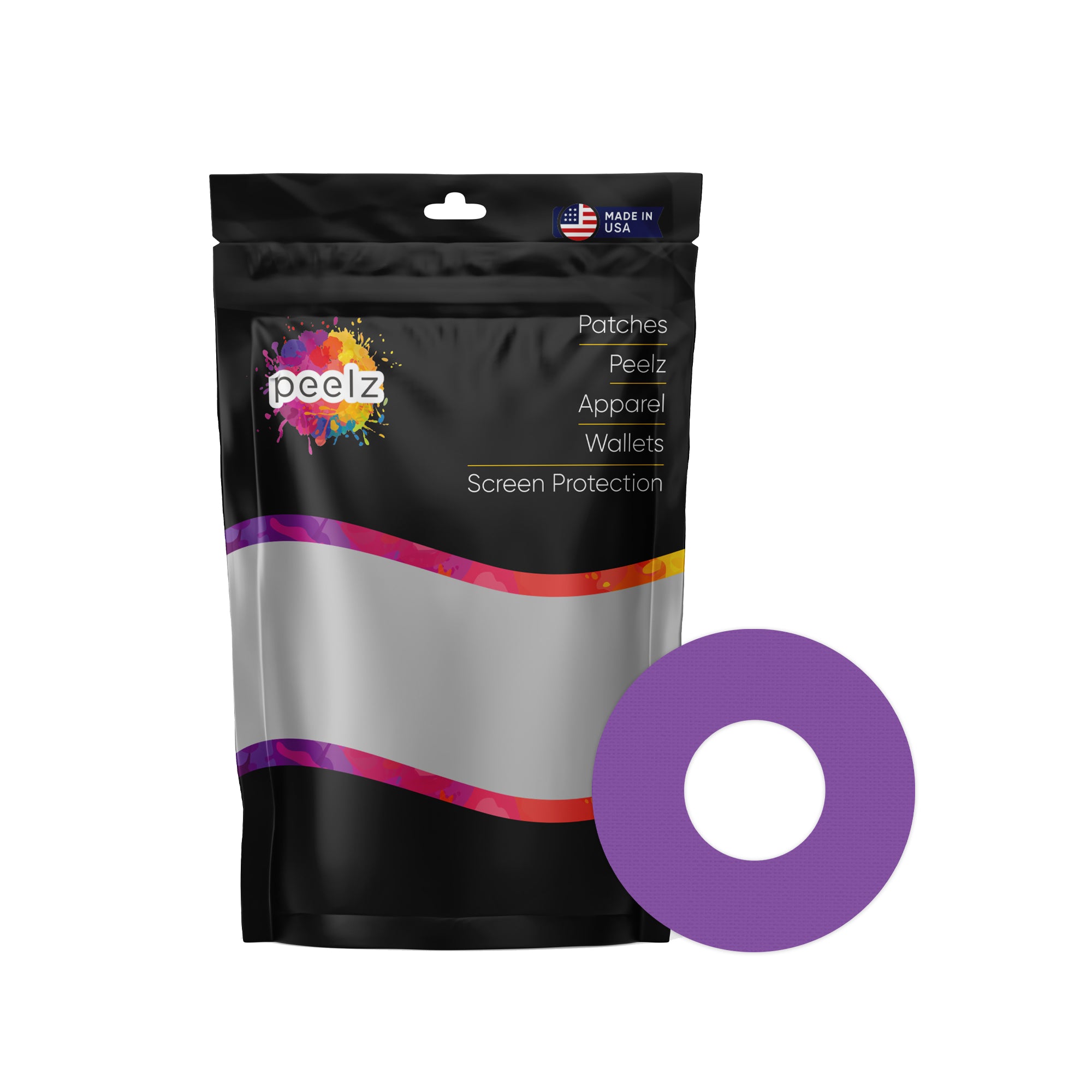 Solid Color Purple Freestyle Libre 2 Patch Tape - Pump Peelz