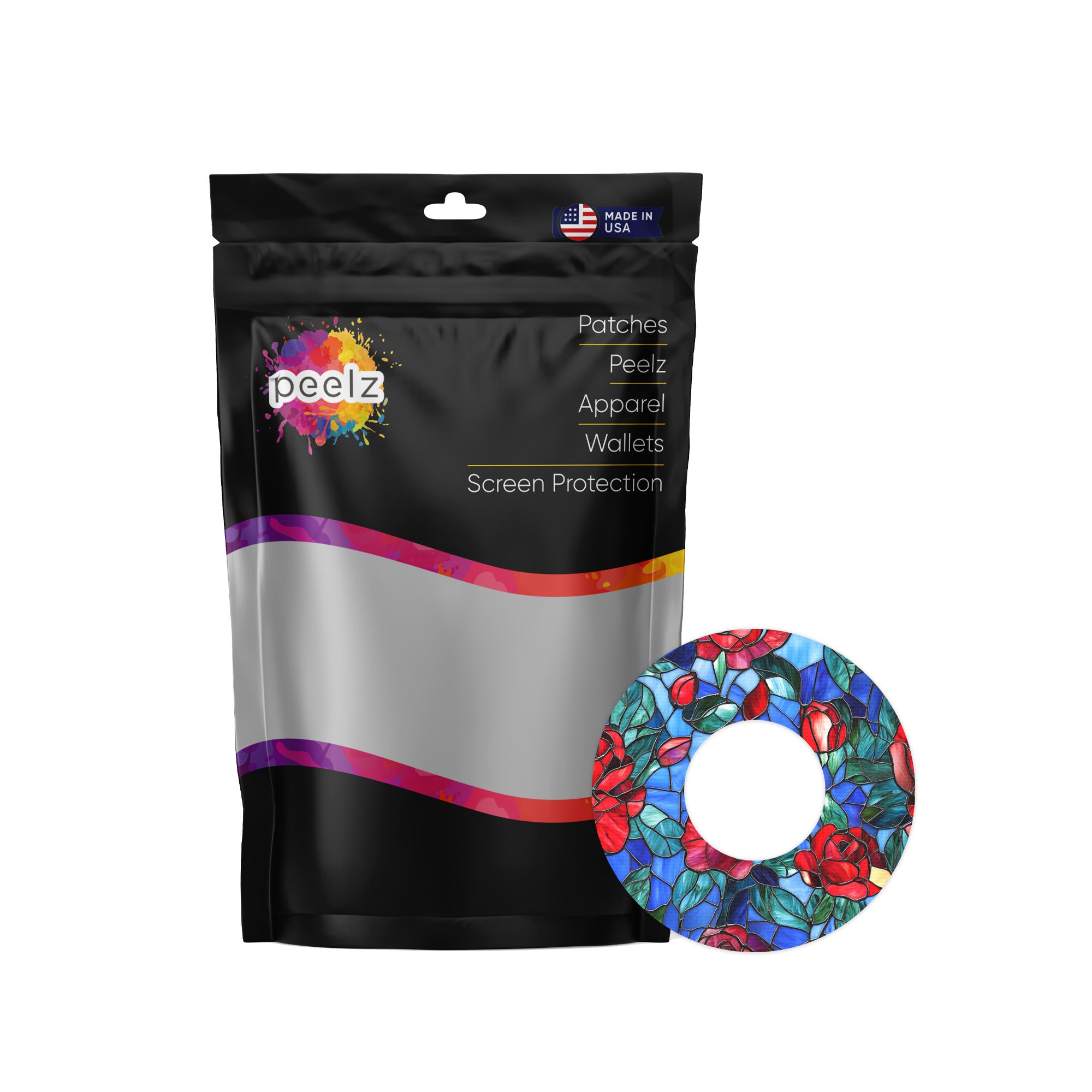 Crimson Blooms Freestyle Libre 2 Patch Tape - Pump Peelz
