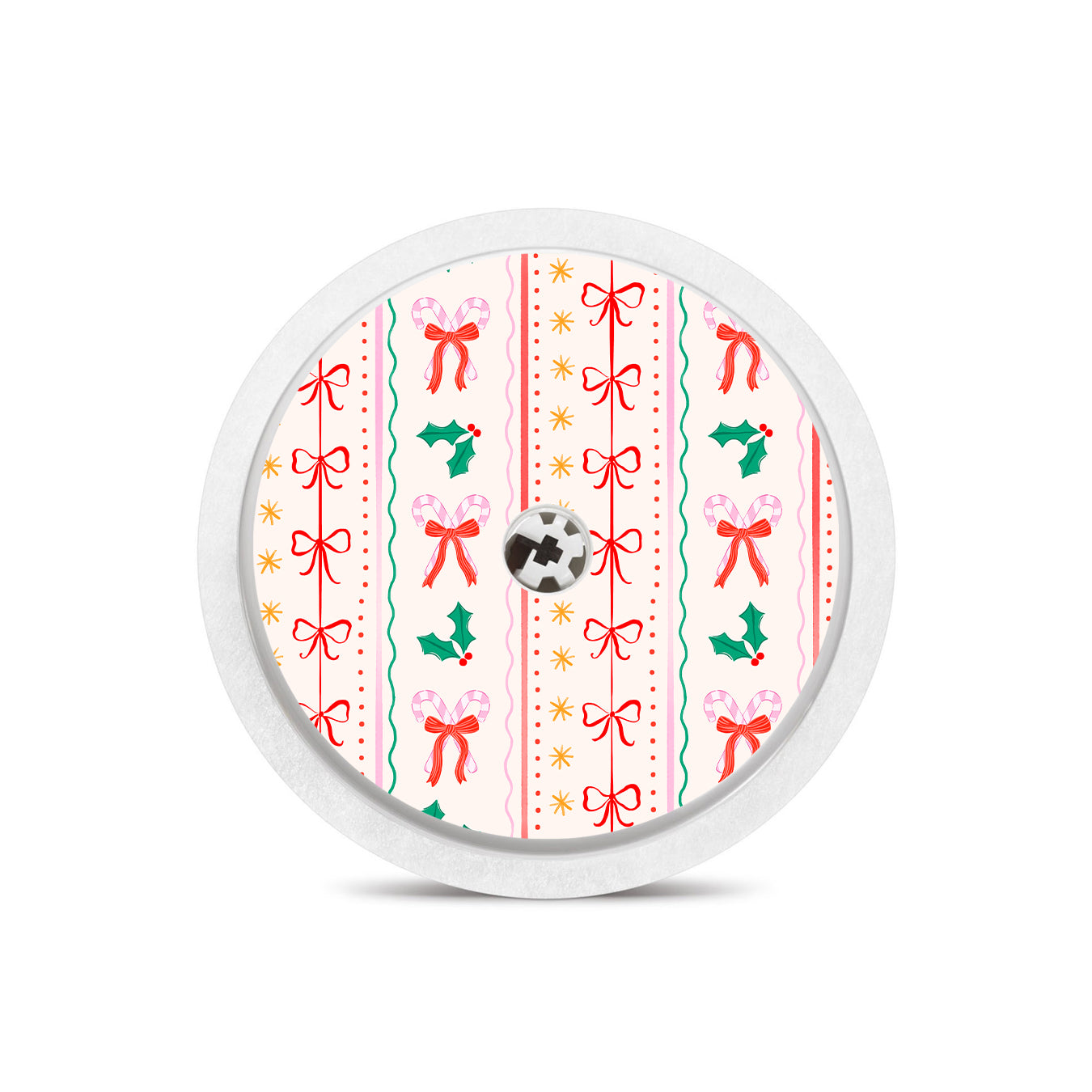 Holly Jolly Ribbon Freestyle Libre 2 Sticker - Pump Peelz