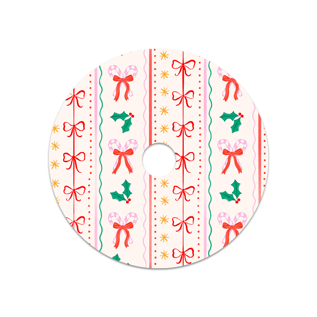 Holly Jolly Ribbon Freestyle Libre 2 Sticker - Pump Peelz