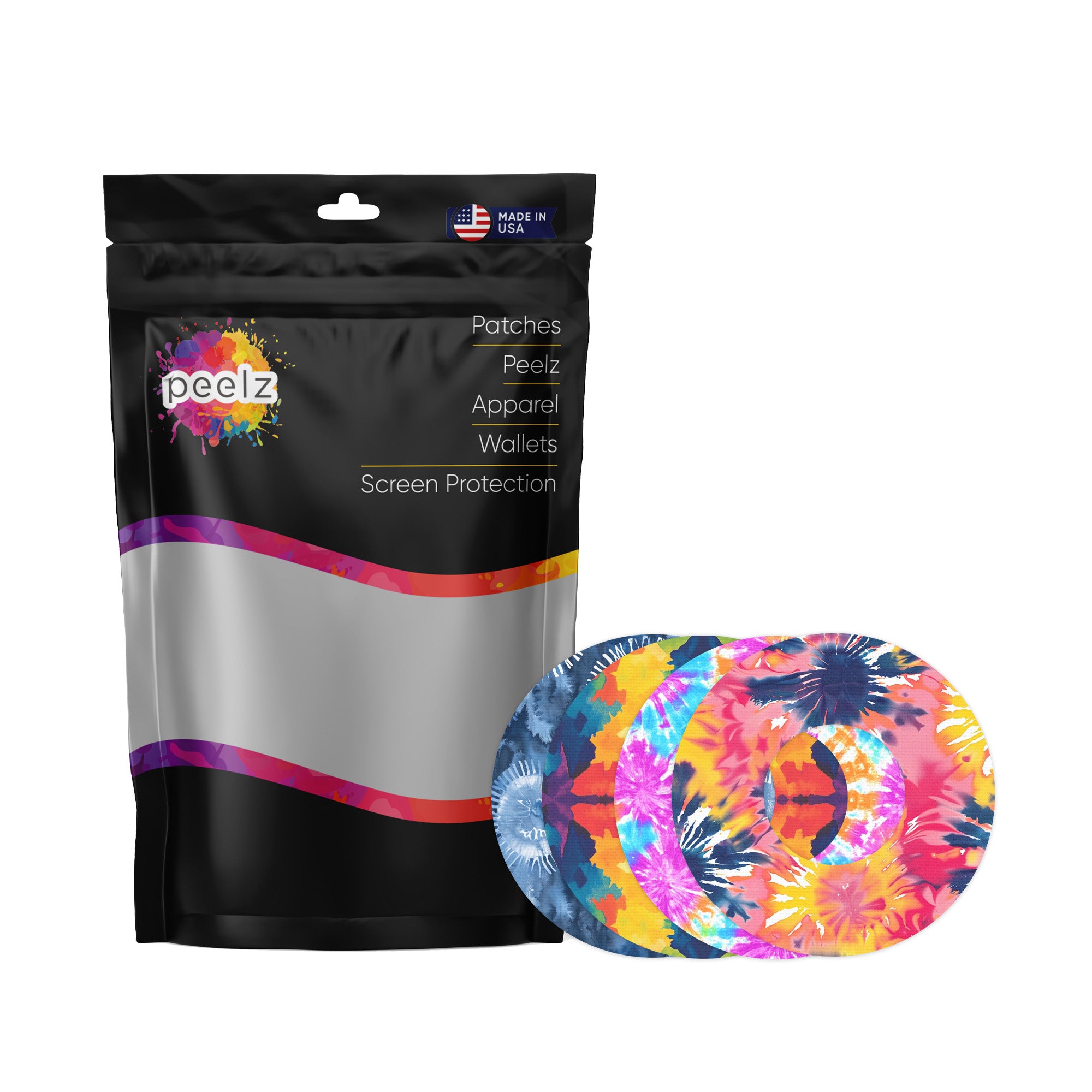 Tie Dye Variety Pack Freestyle Libre 2 Patch Tape - Pump Peelz