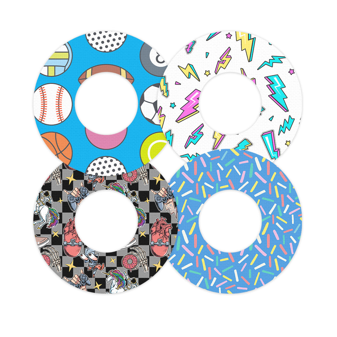 Power Play Patch Variety Patch  Tape Designed for the FreeStyle Libre 2 - Pump Peelz