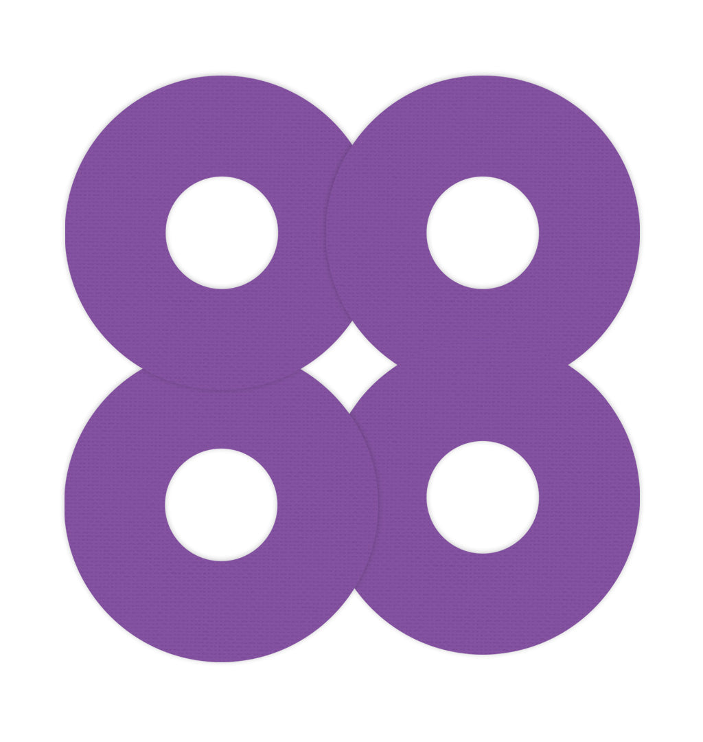 Solid Color Purple FreeStyle Libre 3 Plus & Lingo  Patch Tape - Pump Peelz