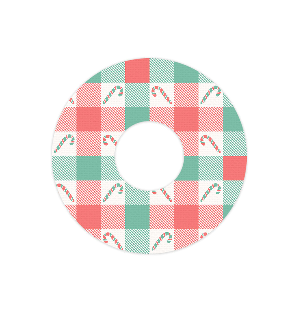 Peppermint Plaid FreeStyle Libre 3 Plus & Lingo  Patch Tape - Pump Peelz