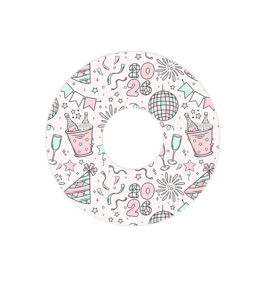 Cheers to '26 FreeStyle Libre 3 Plus & Lingo  Patch Tape - Pump Peelz