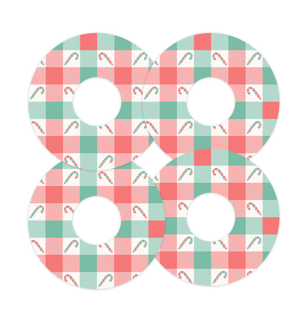 Peppermint Plaid FreeStyle Libre 3 Plus & Lingo  Patch Tape - Pump Peelz