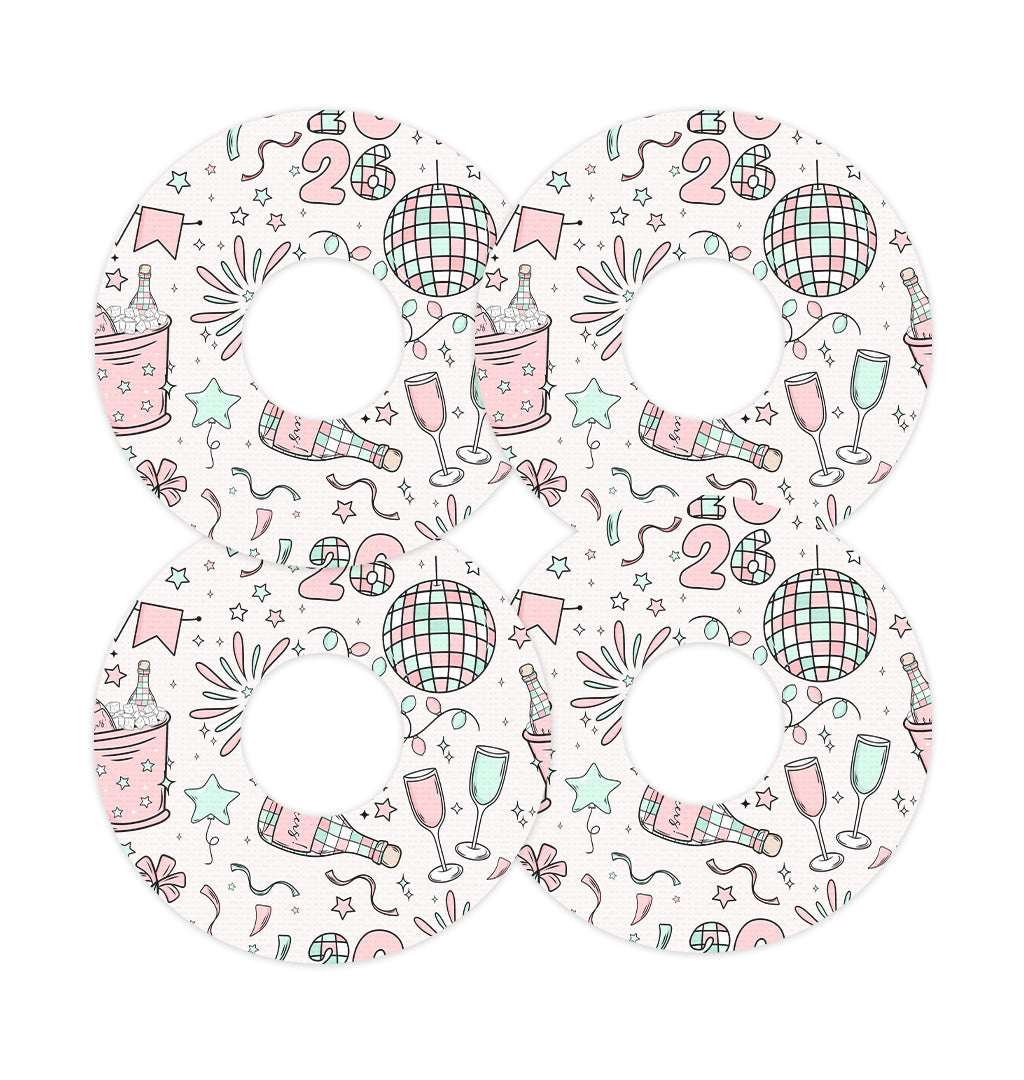 Cheers to '26 FreeStyle Libre 3 Plus & Lingo  Patch Tape - Pump Peelz