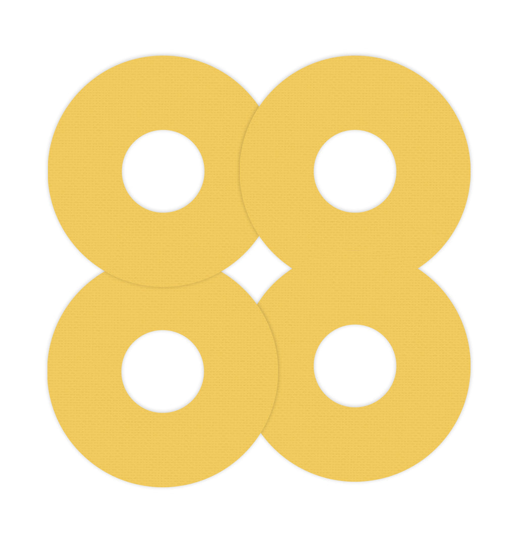 Solid Color Yellow FreeStyle Libre 3 Plus & Lingo  Patch Tape - Pump Peelz