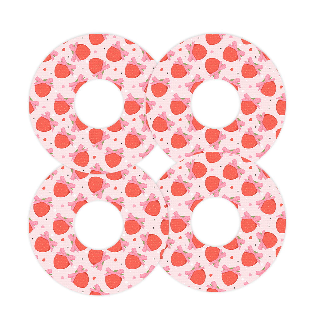 Strawberry Kisses FreeStyle Libre 3 Plus & Lingo  Patch Tape - Pump Peelz