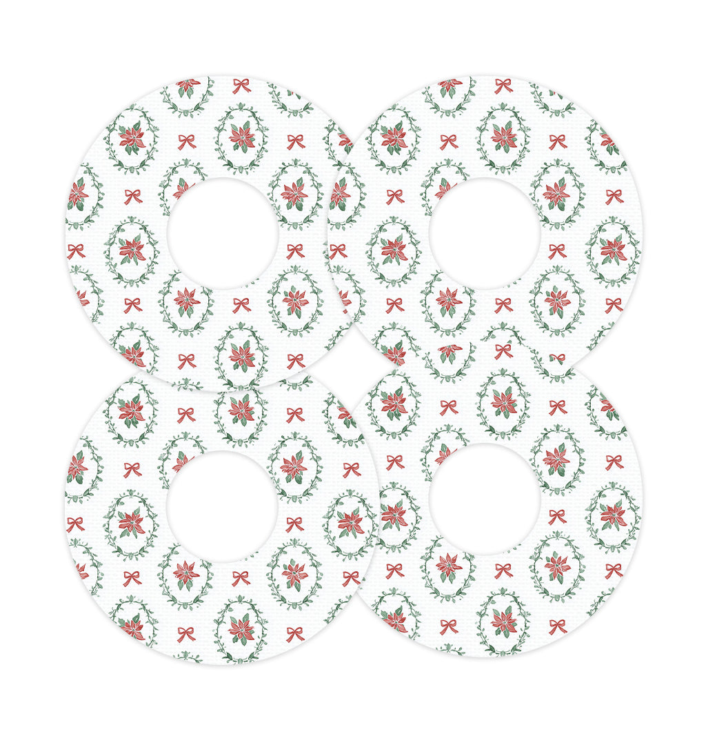 Poinsettia Parade FreeStyle Libre 3 Plus & Lingo  Patch Tape - Pump Peelz