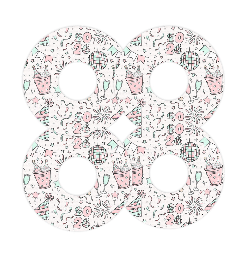 Cheers to '26 FreeStyle Libre 3 Plus & Lingo  Patch Tape - Pump Peelz