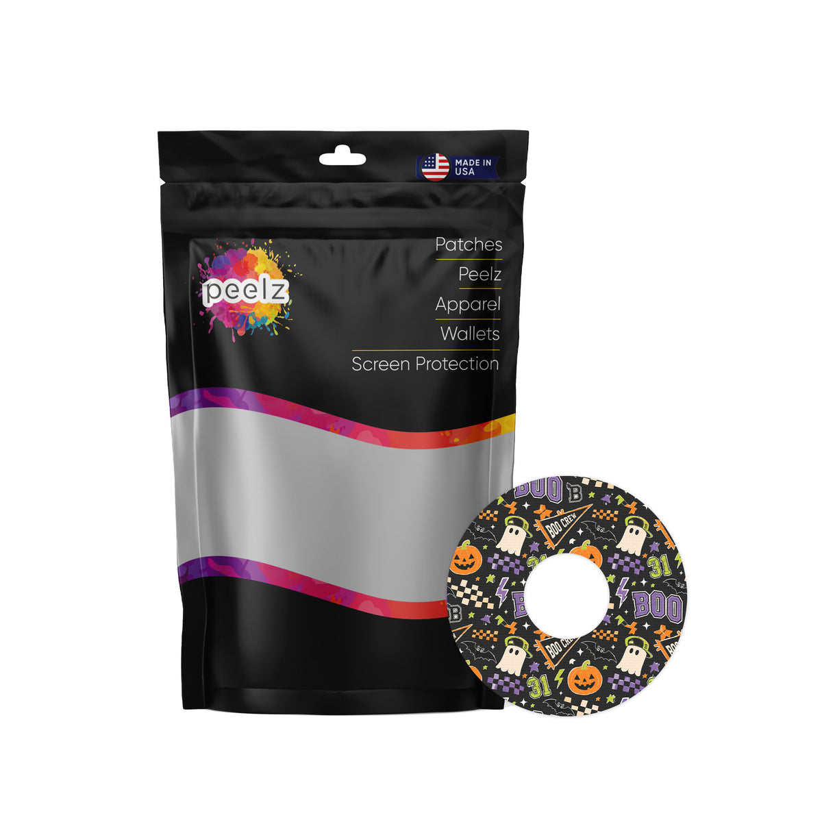 Boo Crew Varsity FreeStyle Libre 3 Plus & Lingo  Patch Tape - Pump Peelz