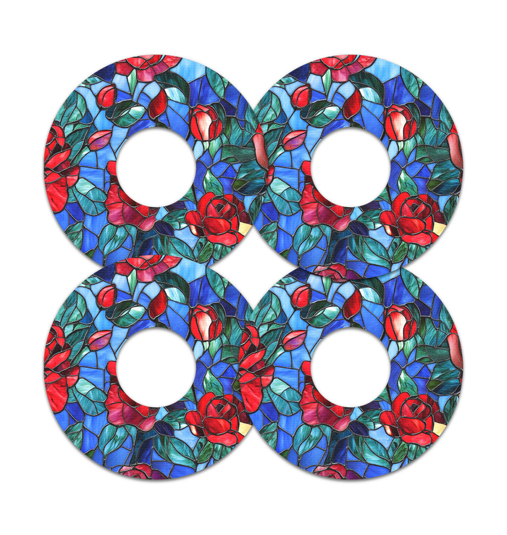 Crimson Blooms Patch Tape Designed for the FreeStyle Libre 3 Plus & Lingo