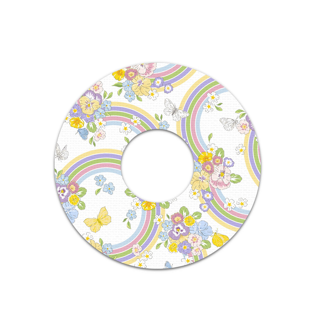 Rainbow Blooms FreeStyle Libre 3 Plus & Lingo  Patch Tape - Pump Peelz