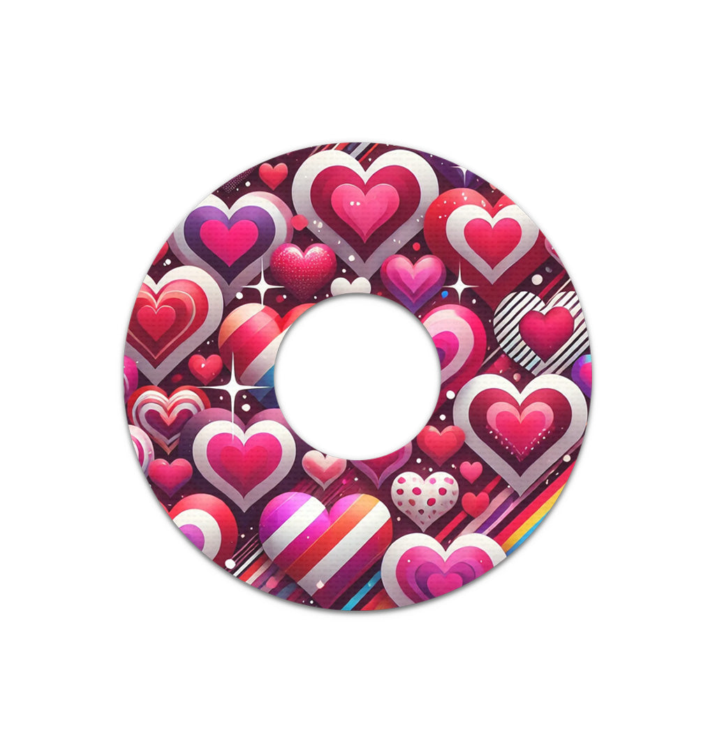 Sparkly Hearts FreeStyle Libre 3 Plus & Lingo  Patch Tape - Pump Peelz
