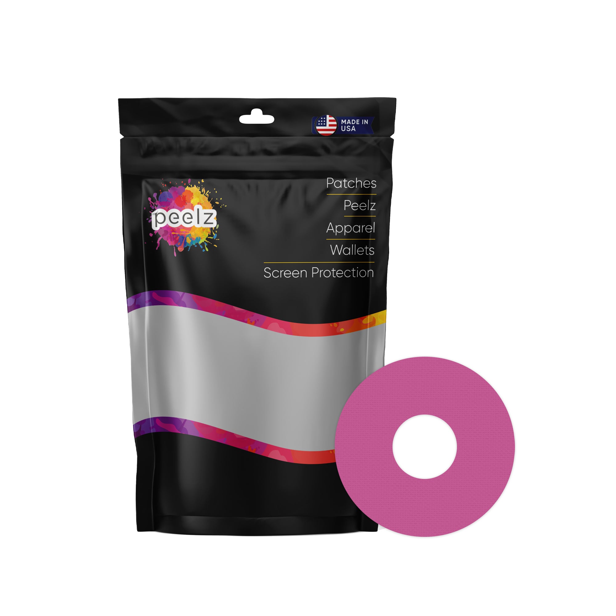 Solid Color Berry FreeStyle Libre 3 Plus & Lingo  Patch Tape - Pump Peelz