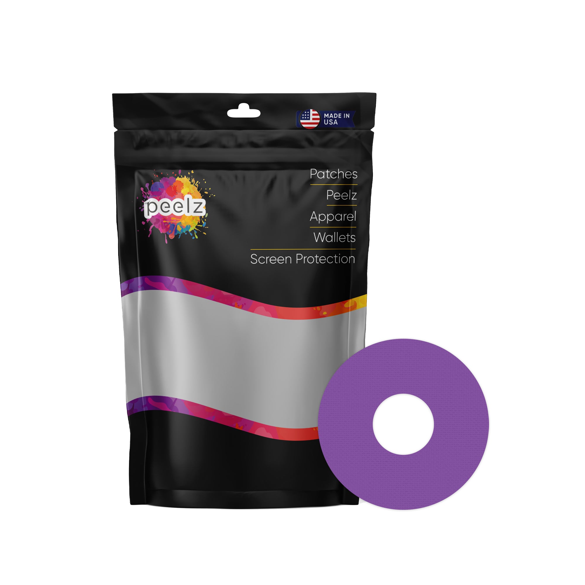 Solid Color Purple FreeStyle Libre 3 Plus & Lingo  Patch Tape - Pump Peelz