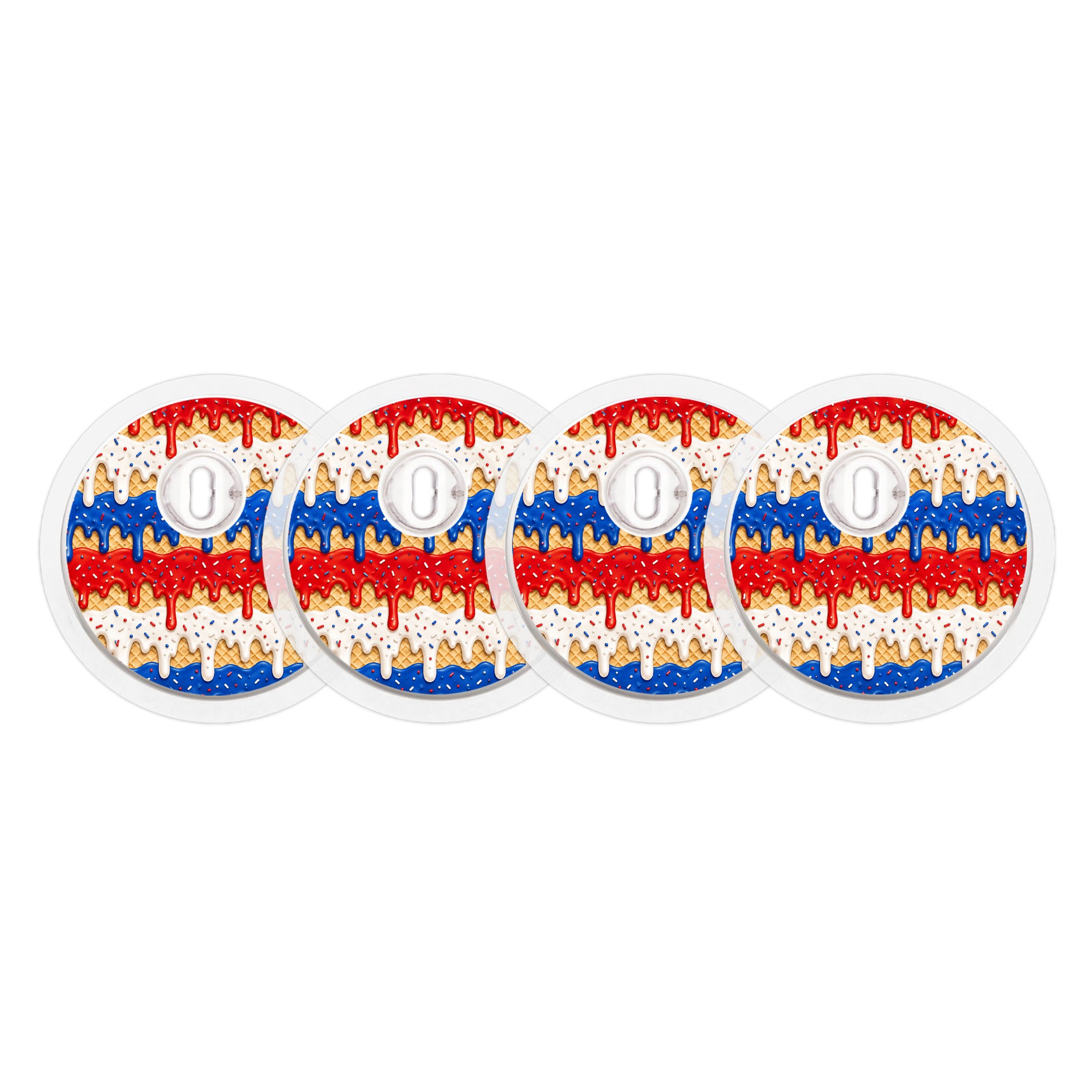Patriotic Melt FreeStyle Libre 3 Plus & Lingo  Sensor Sticker - Pump Peelz