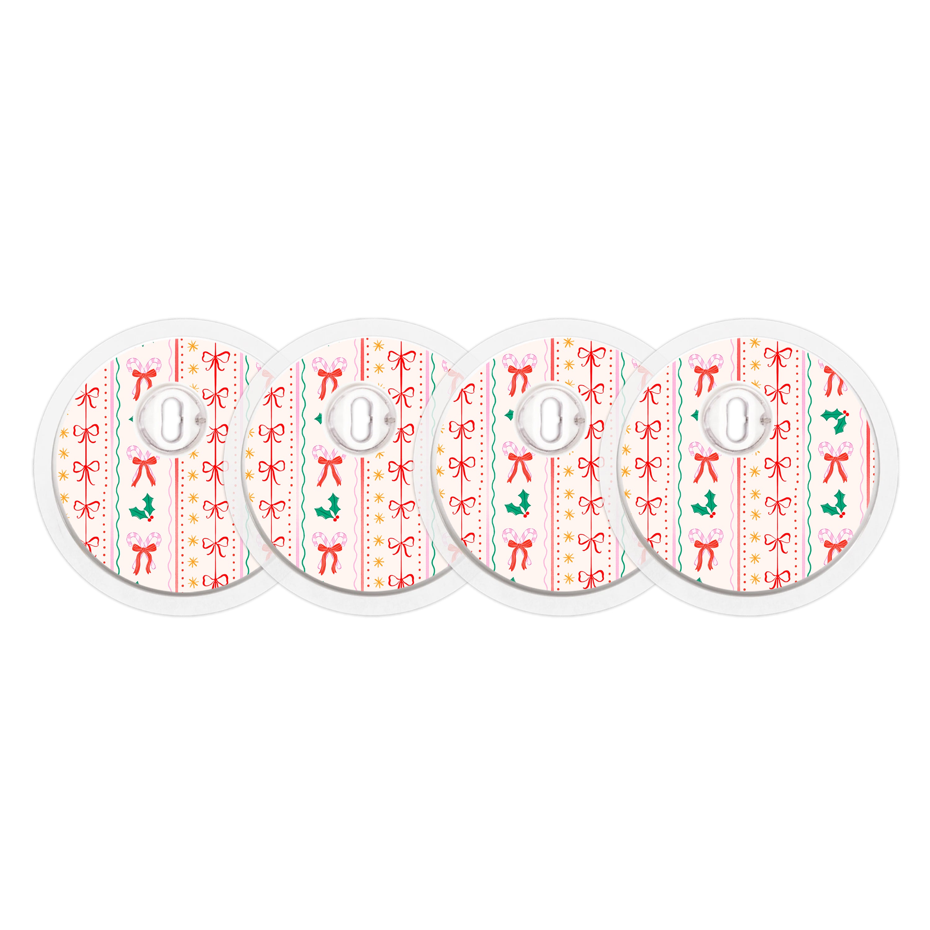 Holly Jolly Ribbon FreeStyle Libre 3 Plus & Lingo  Sensor Sticker - Pump Peelz