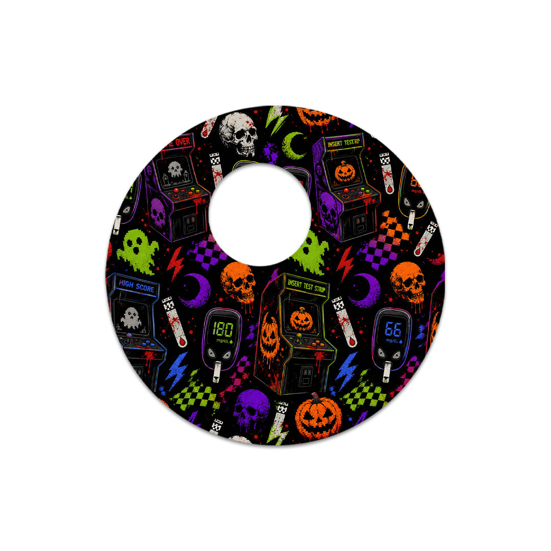 Haunted Arcade FreeStyle Libre 3 Plus & Lingo Sensor Sticker - Pump Peelz