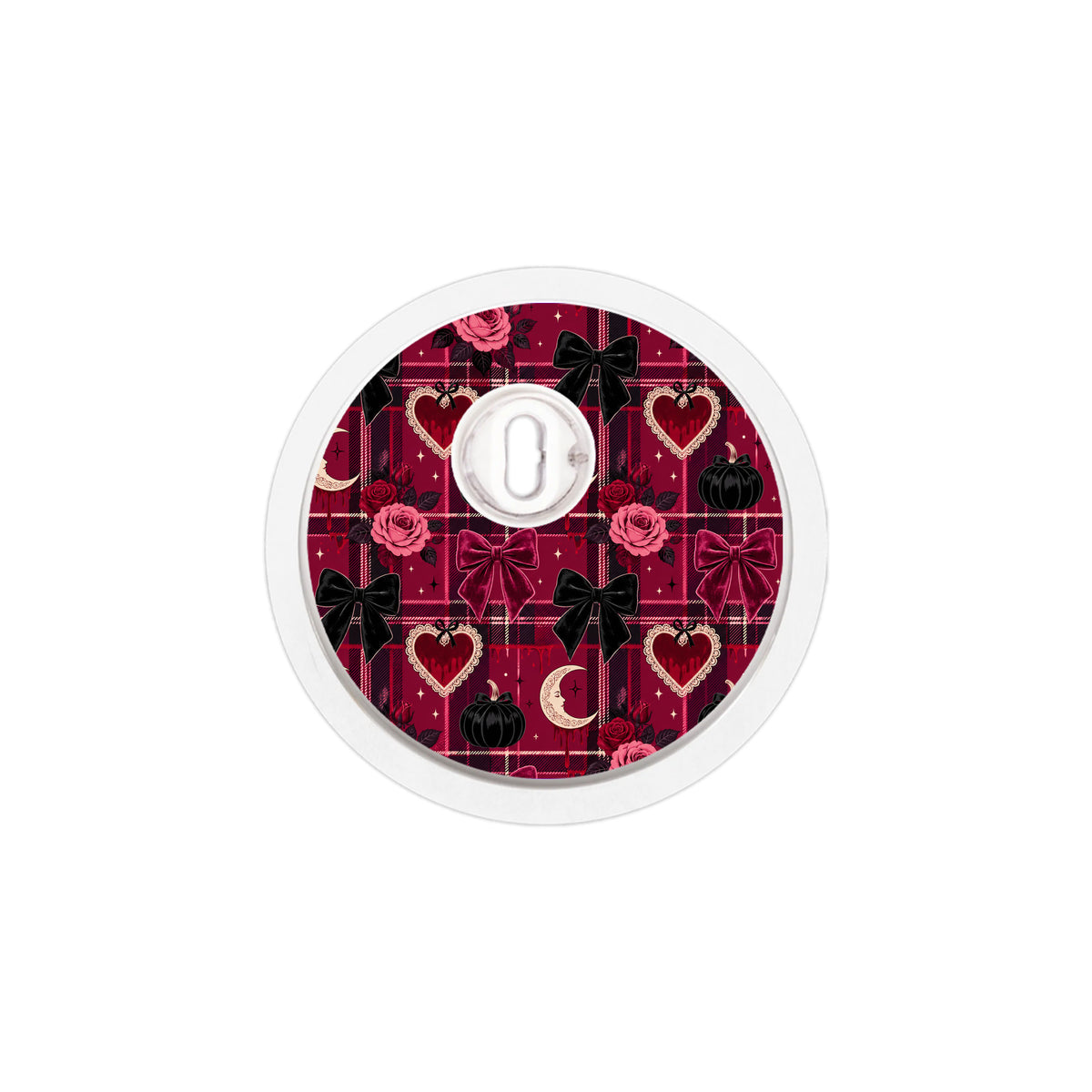 Gothic Sweetheart Plaid FreeStyle Libre 3 Plus & Lingo Sensor Sticker - Pump Peelz