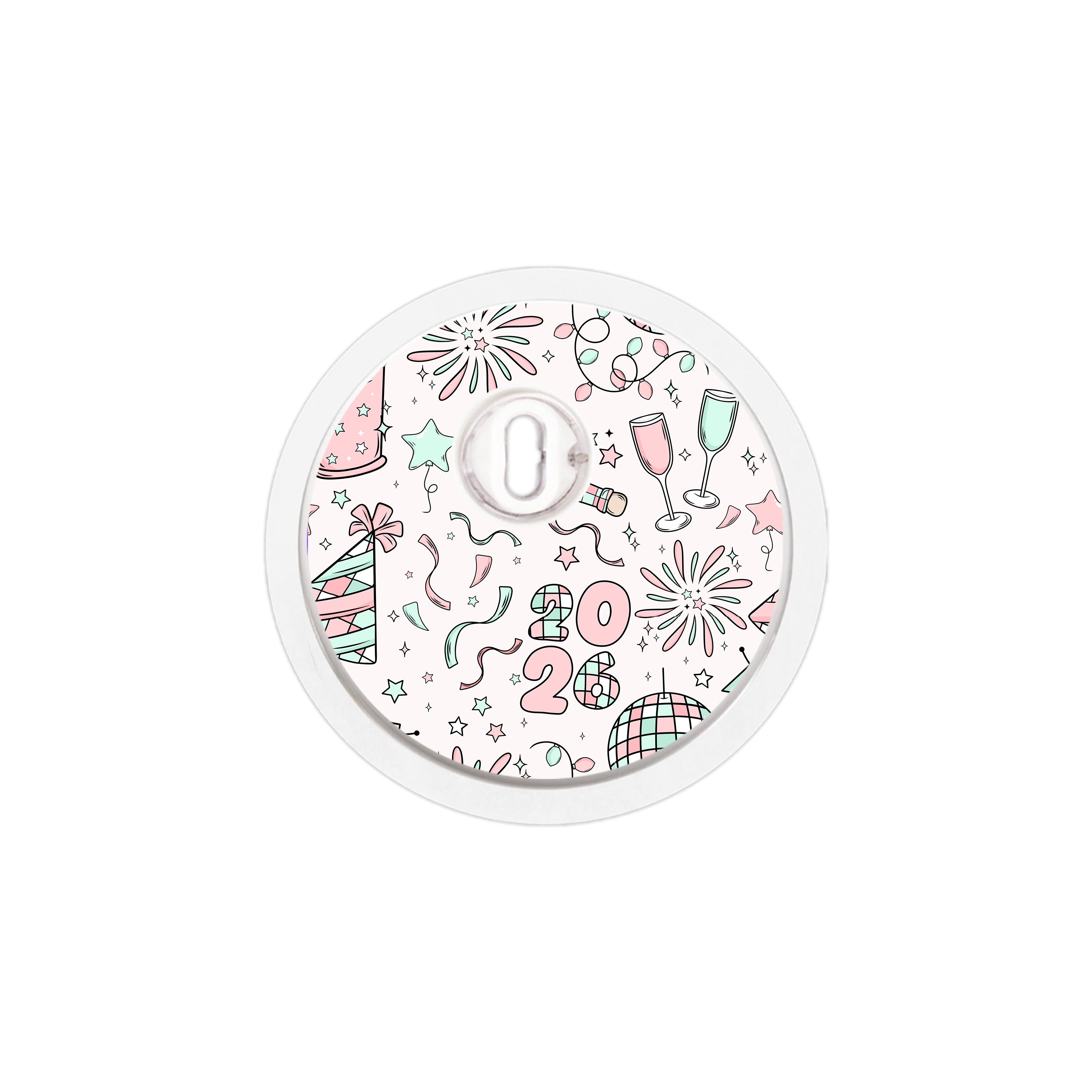 Cheers to '26 FreeStyle Libre 3 Plus & Lingo  Sensor Sticker - Pump Peelz