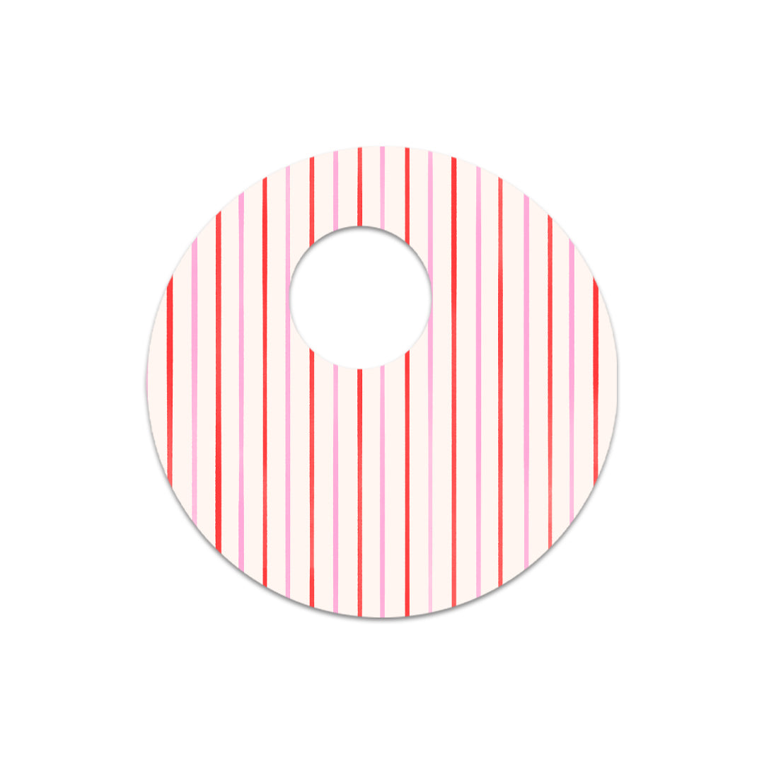 Peppermint Stripes FreeStyle Libre 3 Plus & Lingo  Sensor Sticker - Pump Peelz