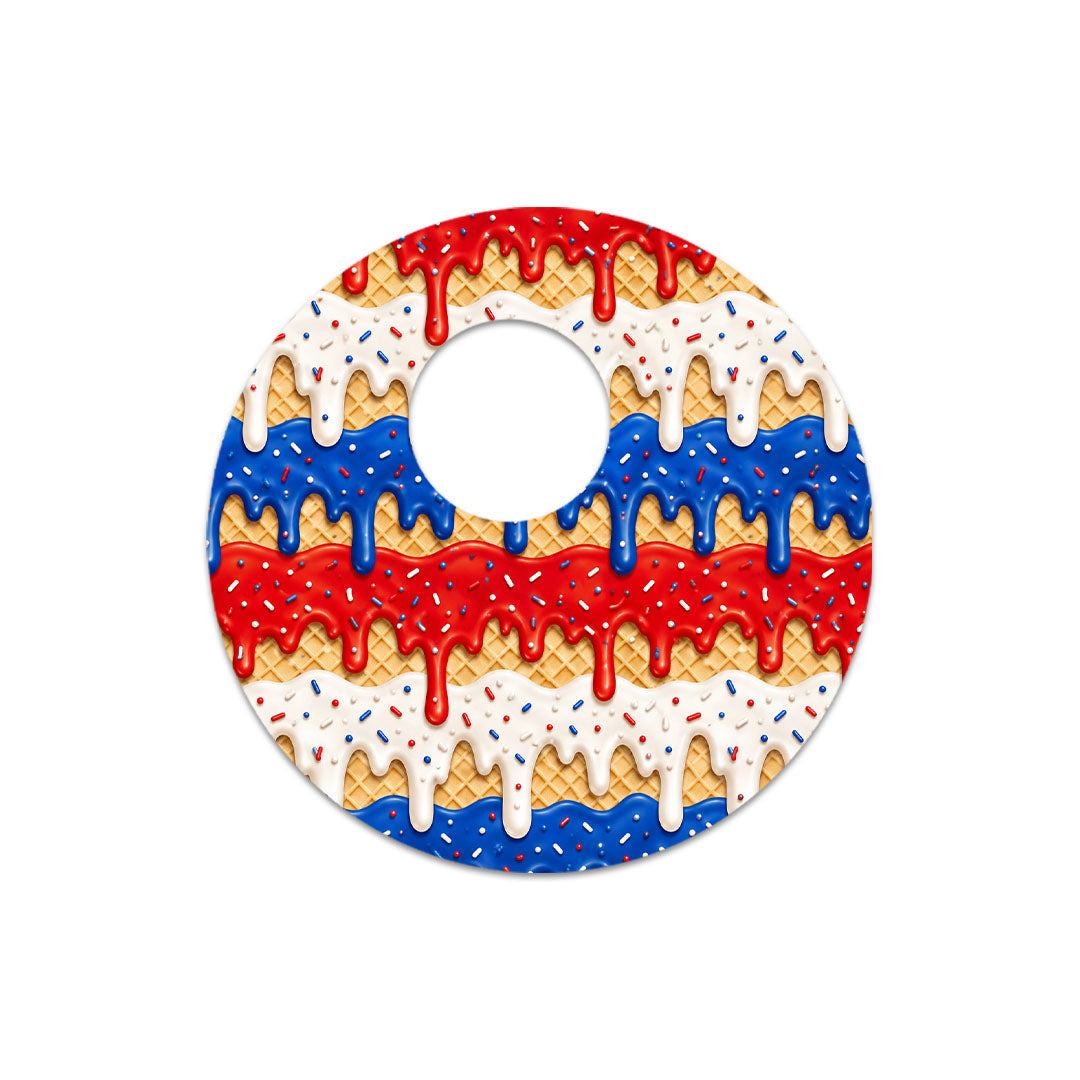 Patriotic Melt FreeStyle Libre 3 Plus & Lingo  Sensor Sticker - Pump Peelz