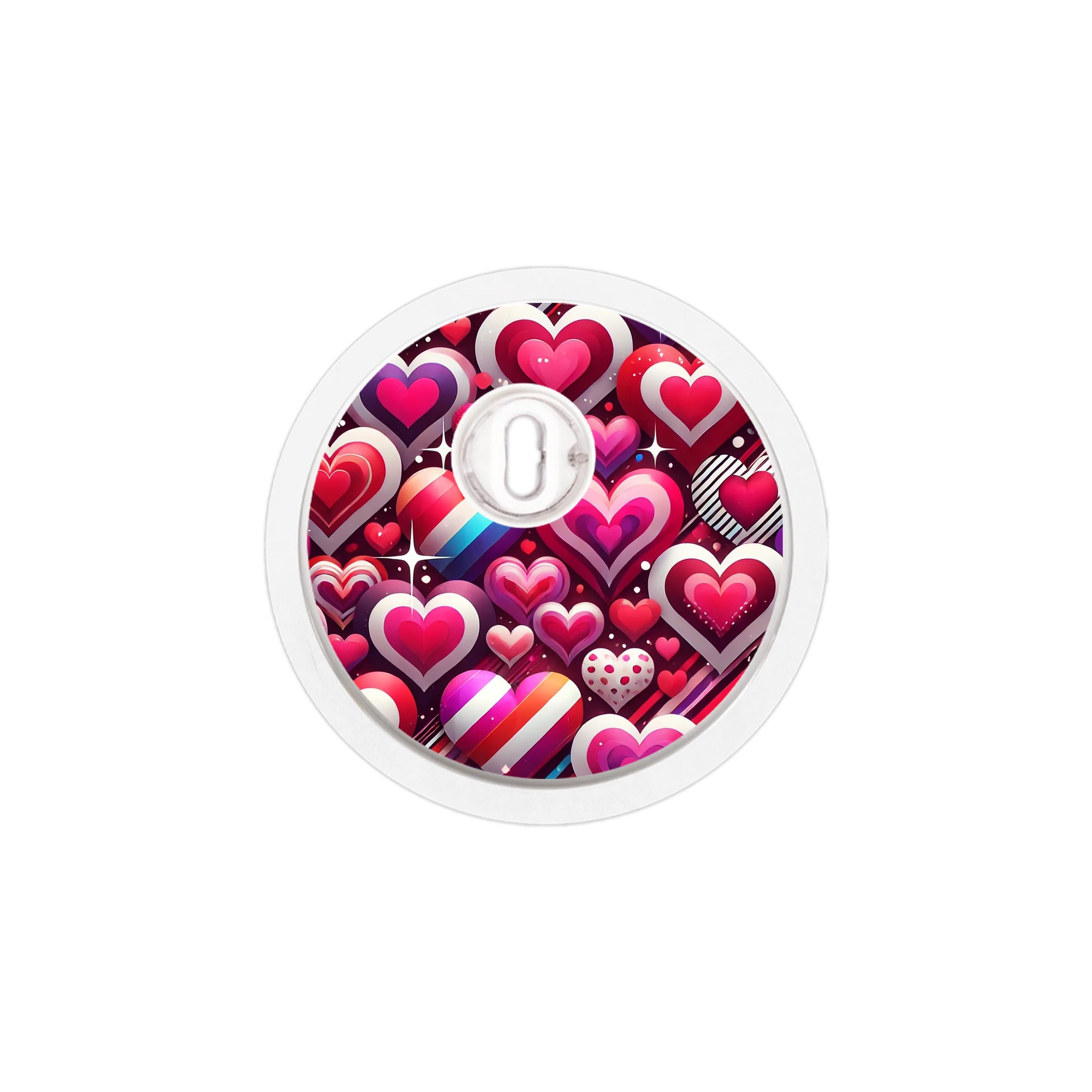 Sparkly Hearts Sticker Designed for the FreeStyle Libre 3 Plus & Lingo  Sensor