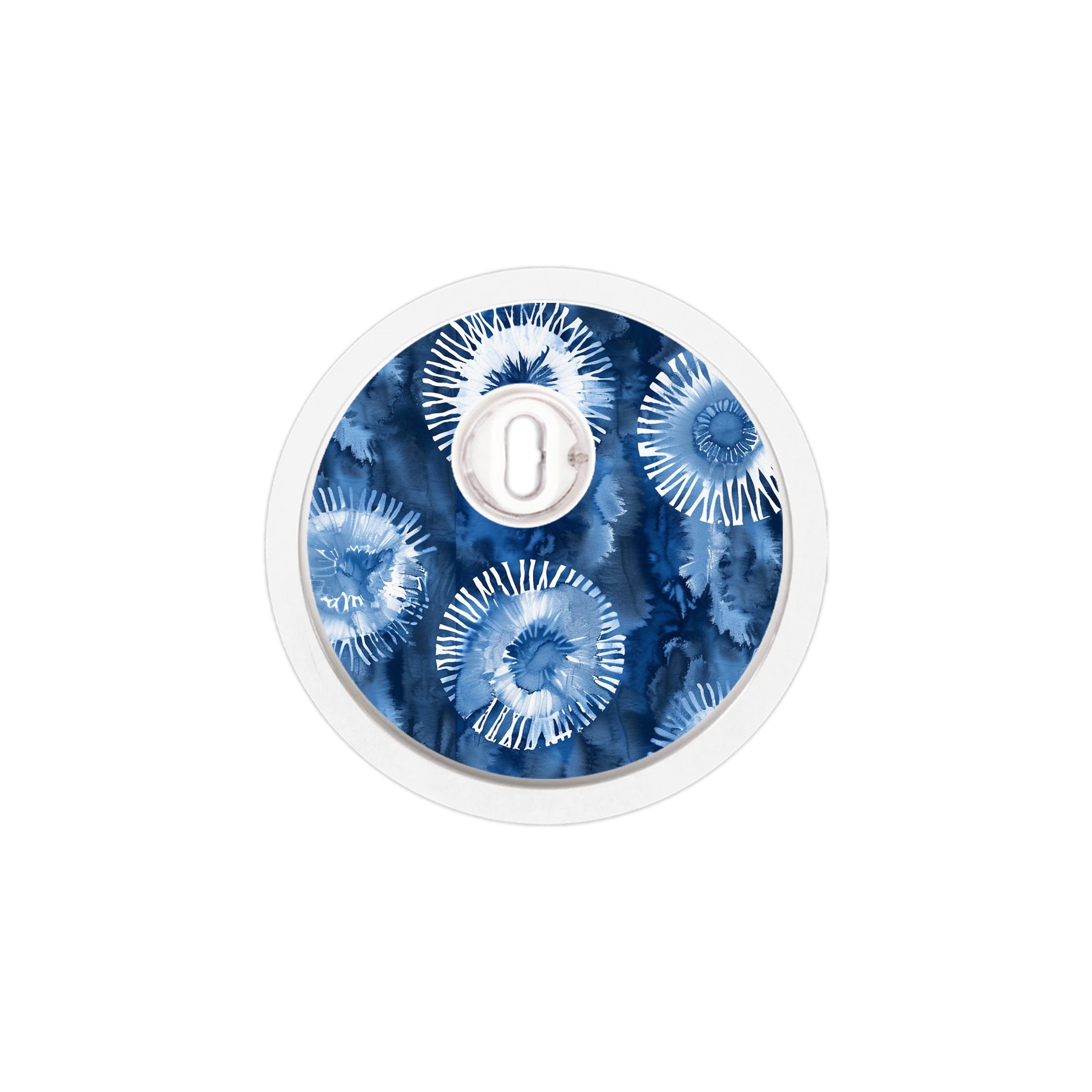 Monochrome Blue Tie Dye Sticker Designed for the FreeStyle Libre 3 Plus & Lingo  Sensor