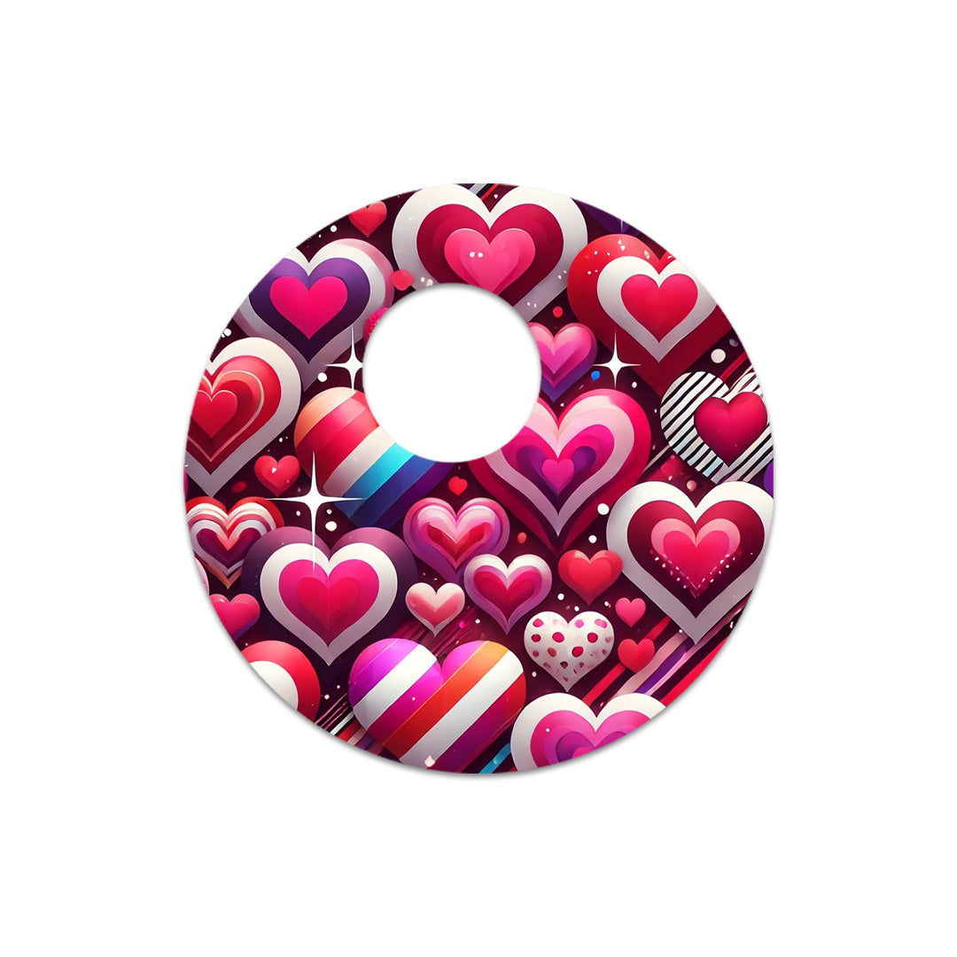 Sparkly Hearts Sticker Designed for the FreeStyle Libre 3 Plus & Lingo  Sensor