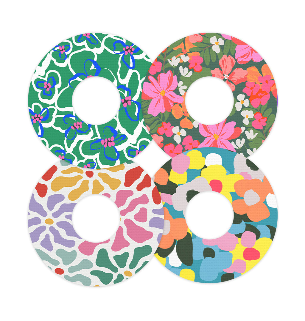 Modern Bloom Patch Variety Patch Tape Designed for the FreeStyle Libre 3 Plus & Lingo  - Pump Peelz
