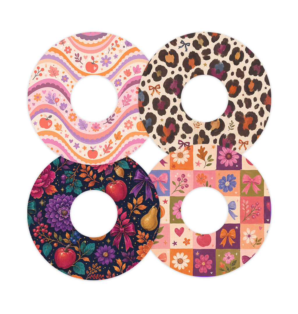 Fall Favorites Variety Pack Patch Tape Designed for the FreeStyle Libre 3 Plus & Lingo  - Pump Peelz