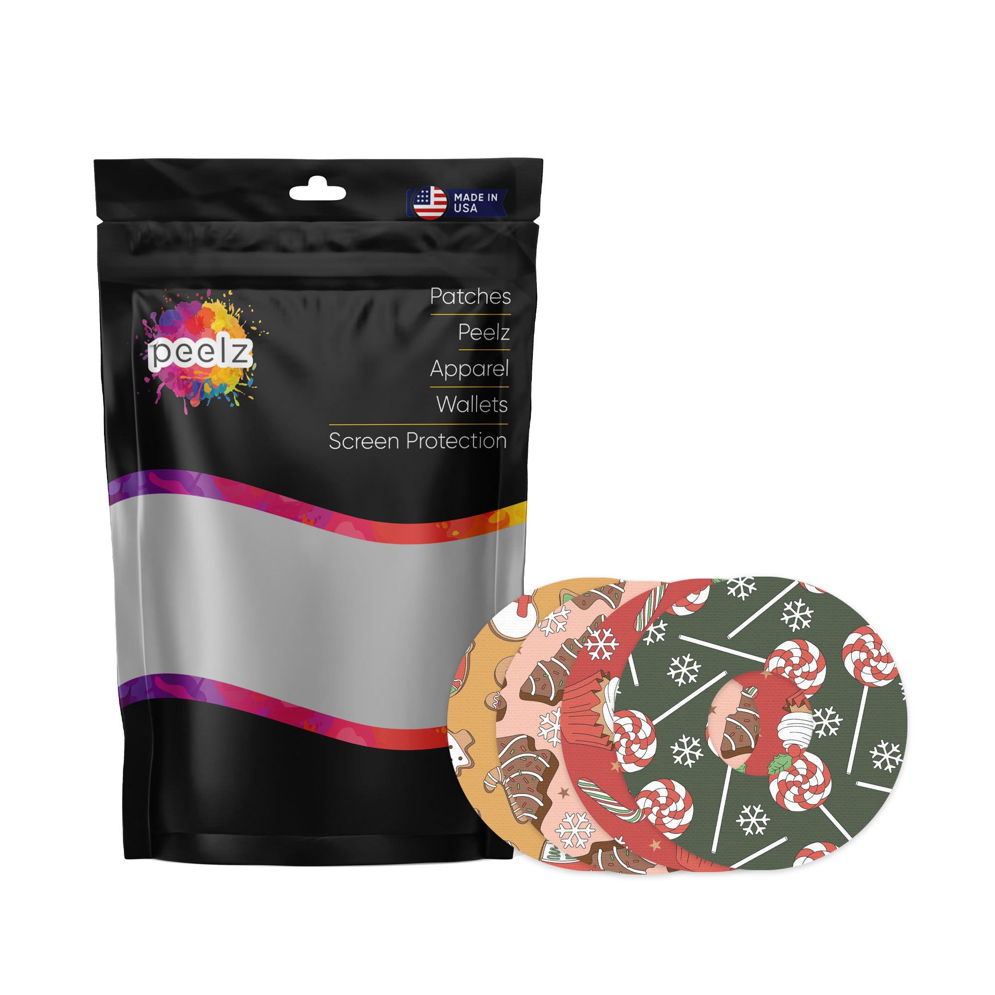 Christmas Treats Variety FreeStyle Libre 3 Plus & Lingo  Patch Tape - Pump Peelz