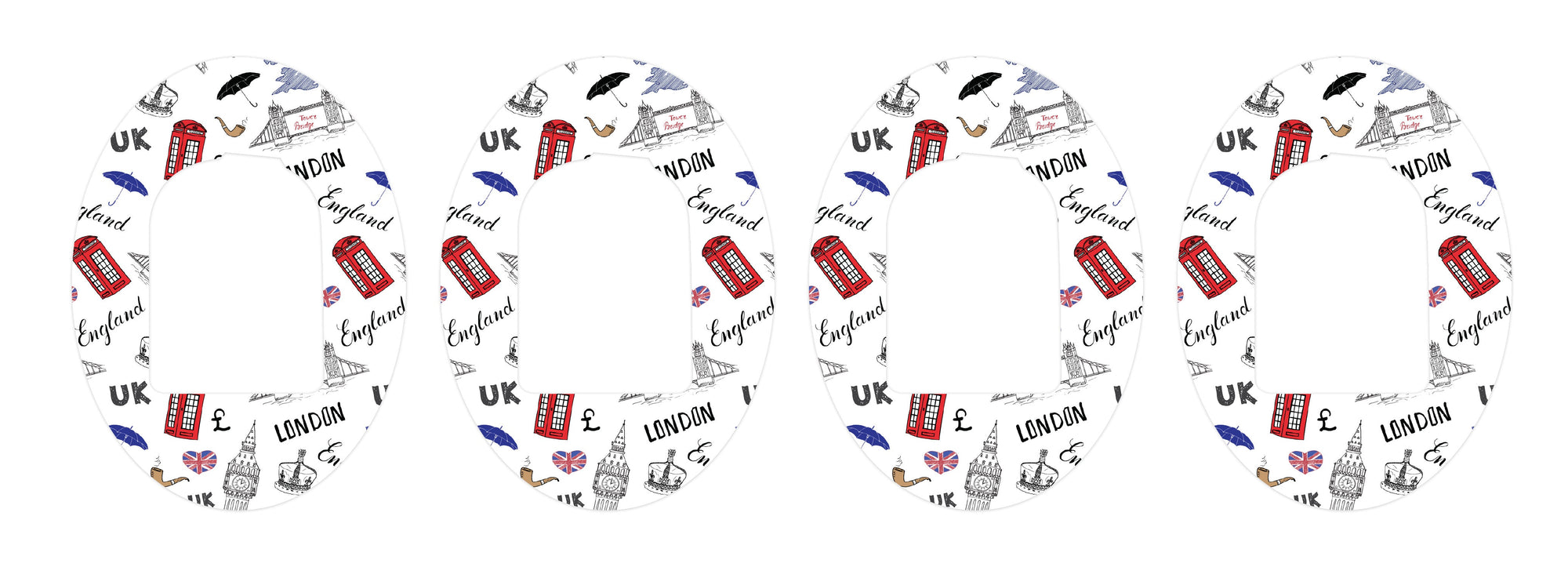 London Doodles Patch Omnipod Tape-Pump Peelz