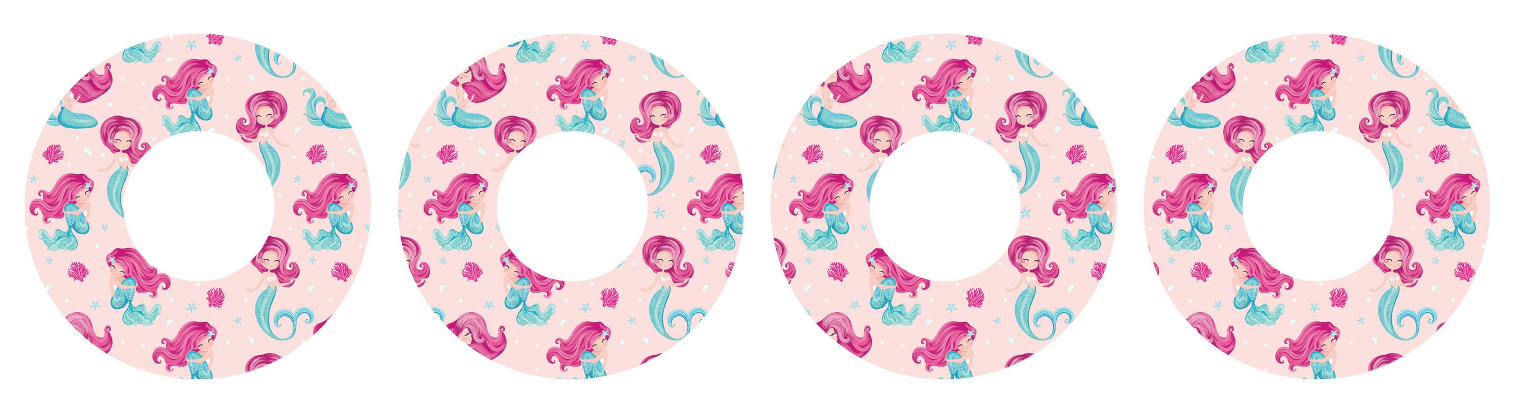 Lovely Mermaids Patch+ Tape Designed for the FreeStyle Libre 2 - Pump Peelz