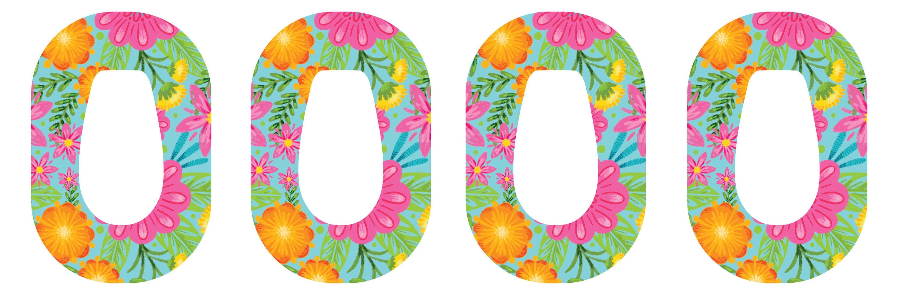 May Flowers Patch+ Tape Designed for the DEXCOM G6 - Pump Peelz