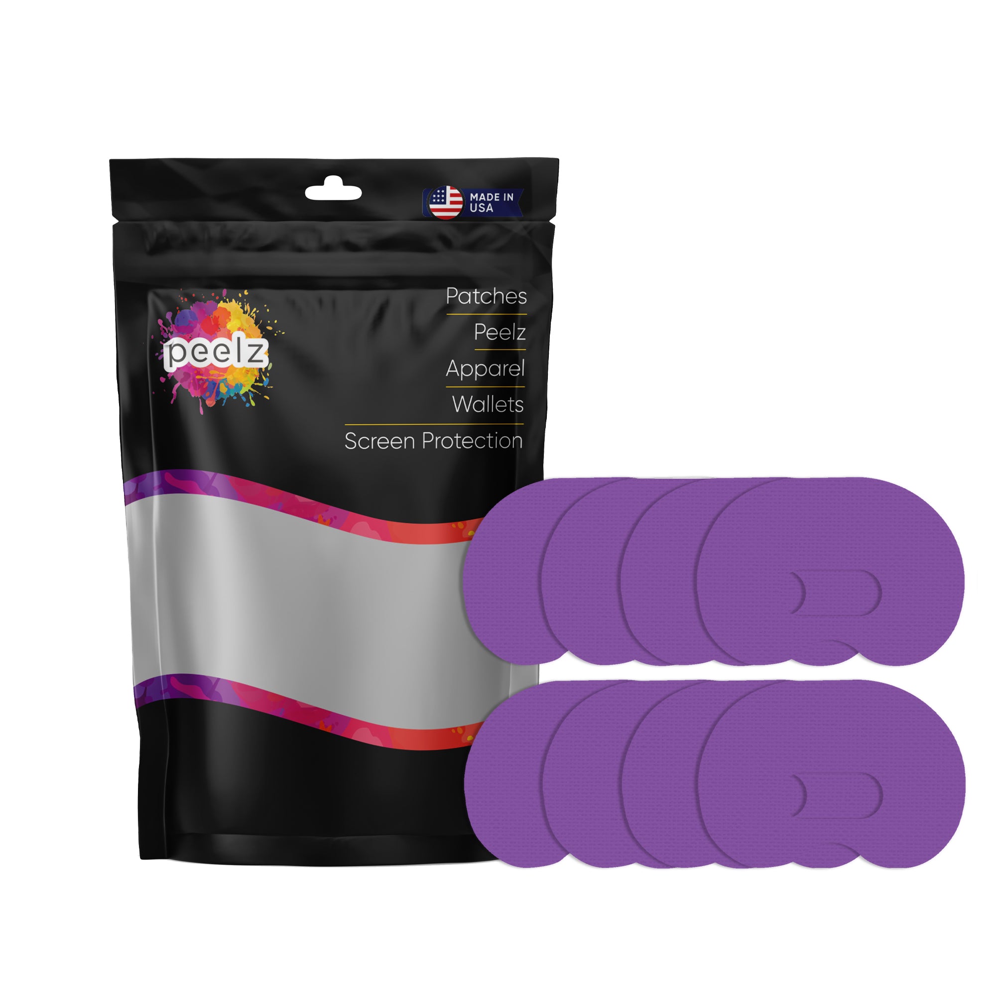 Solid Color Purple Medtronic Guardian Connect Patch Tape - Pump Peelz