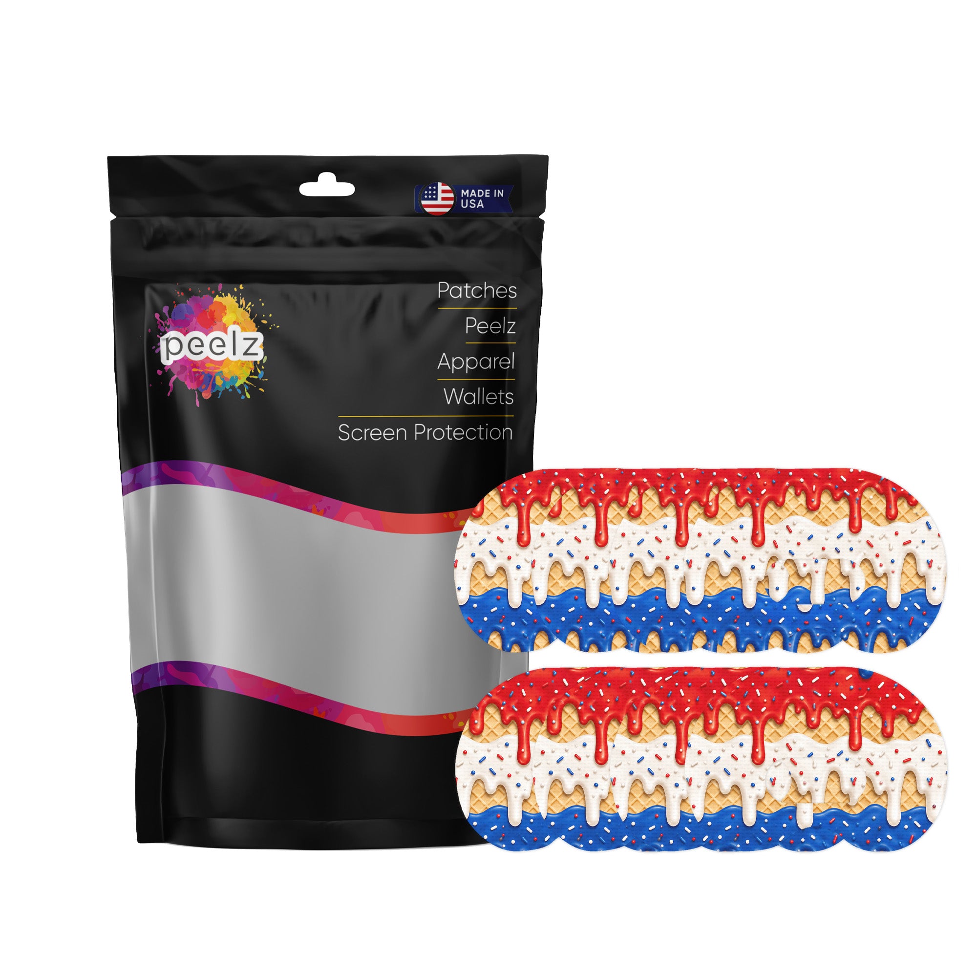 Patriotic Melt Medtronic Guardian Connect Patch Tape - Pump Peelz