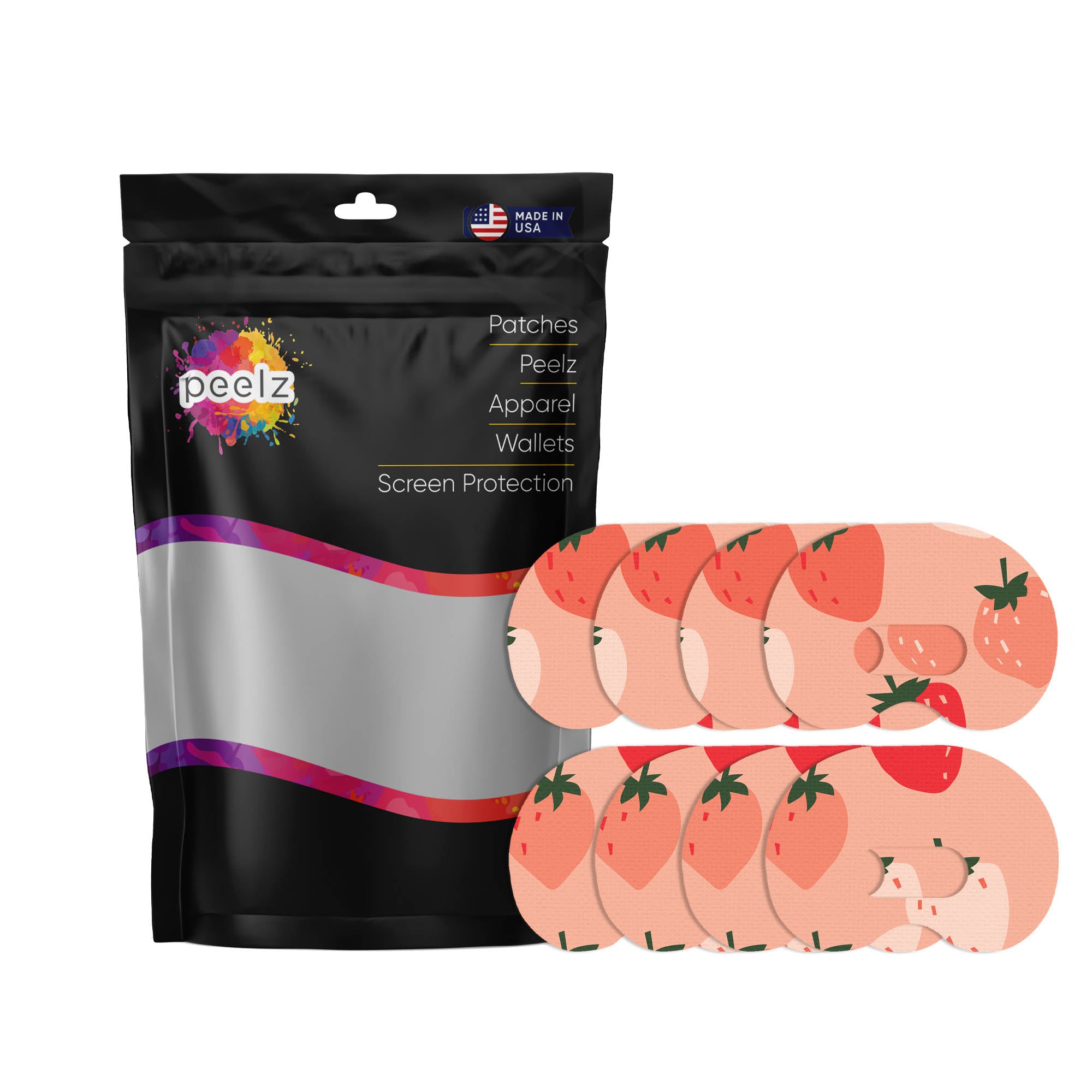 Strawberry Sweet Medtronic Guardian Connect Patch Tape - Pump Peelz