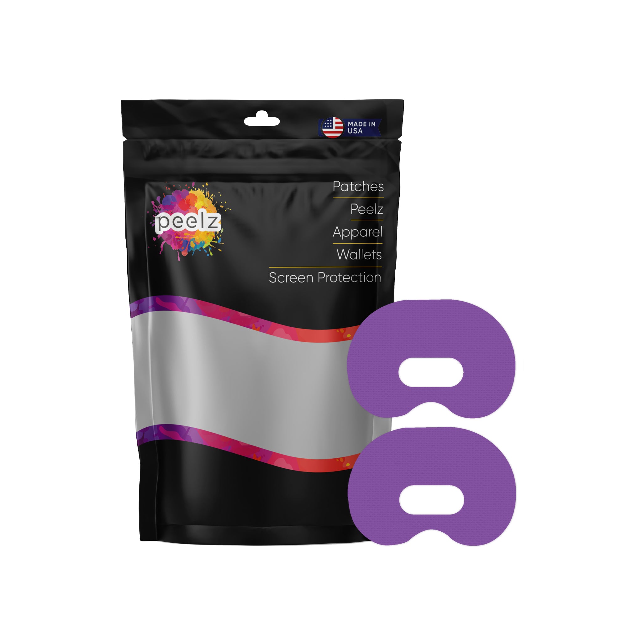 Solid Color Purple Medtronic Guardian Connect Patch Tape - Pump Peelz